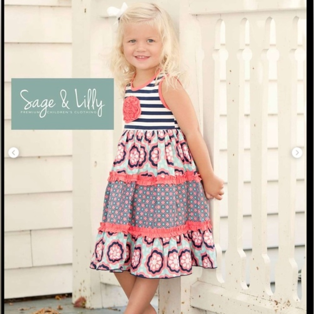 Boutique Sage & Lilly tiered Boho sundress, 100% cotton, 3T MSRP $89